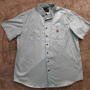 Carhartt Men's Light Blue Short Sleeve Shirt